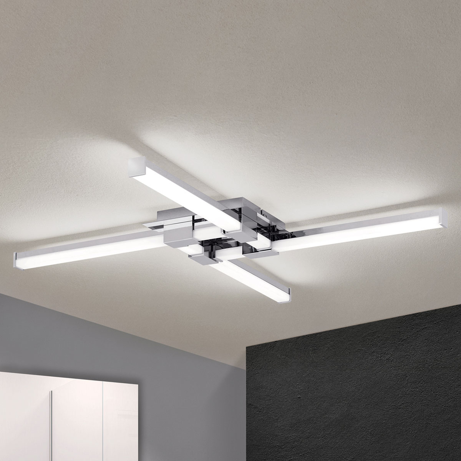 LED-badrumstaklampa Argo, 4 lampor