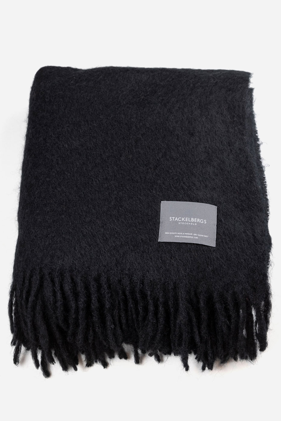 Pläd Midnight Black 130x170 mohair