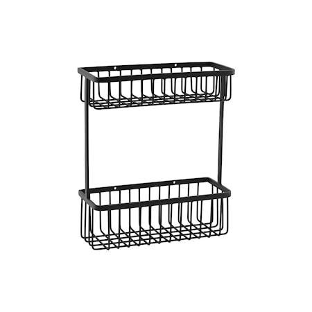 Badrumshylla Bath Svart 28 cm