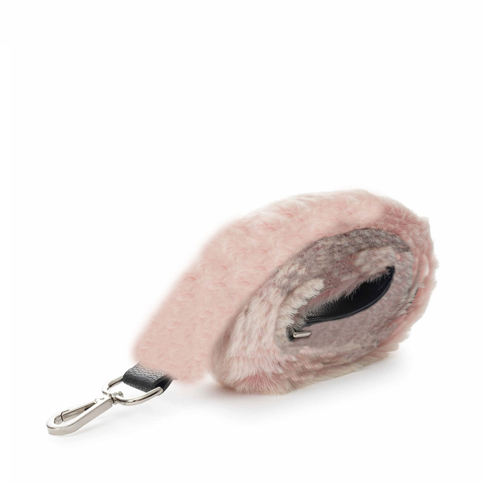 Shoulder Strap Soft Pink Fake Fur