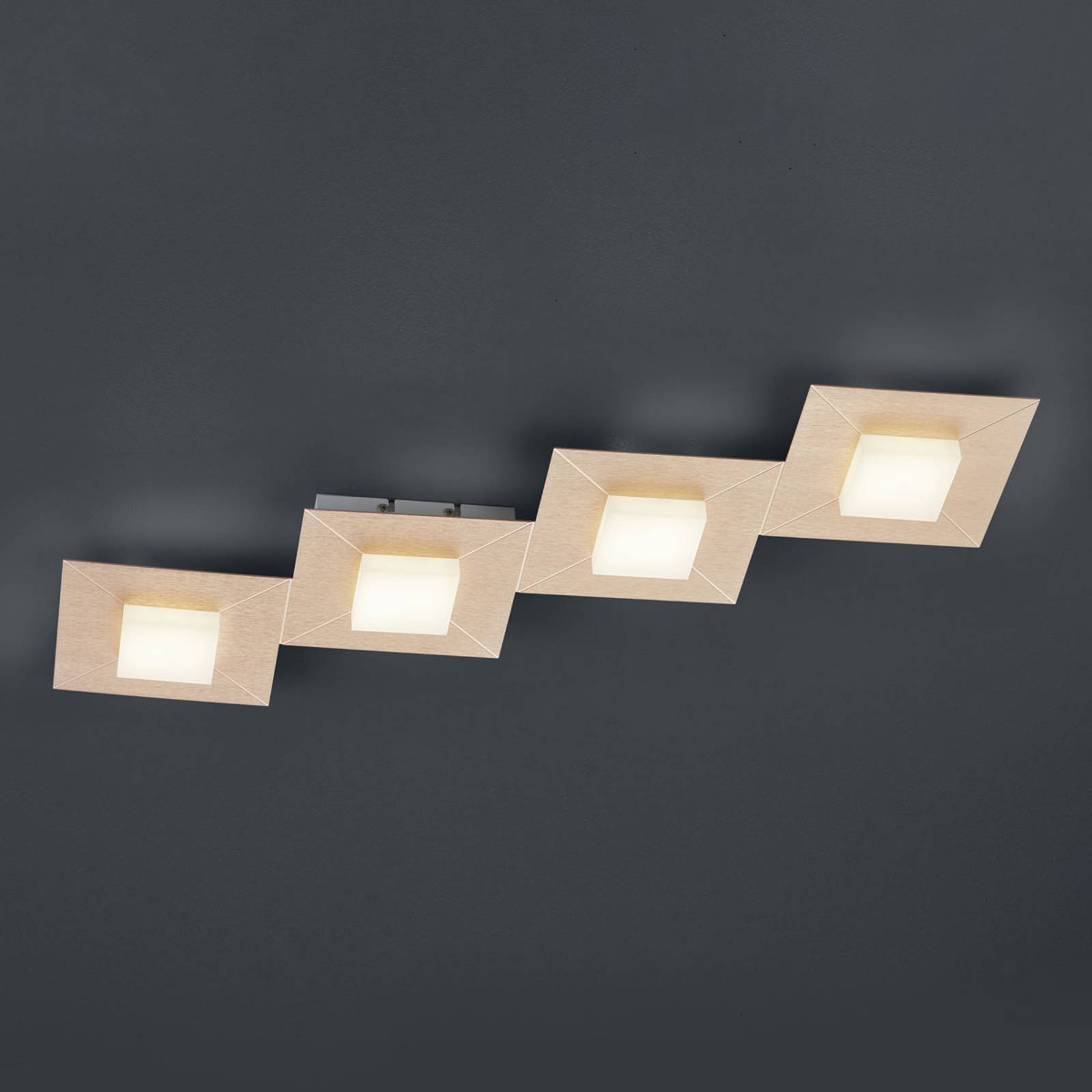 BANKAMP Diamond taklampa 81 x 24 cm, roséguld