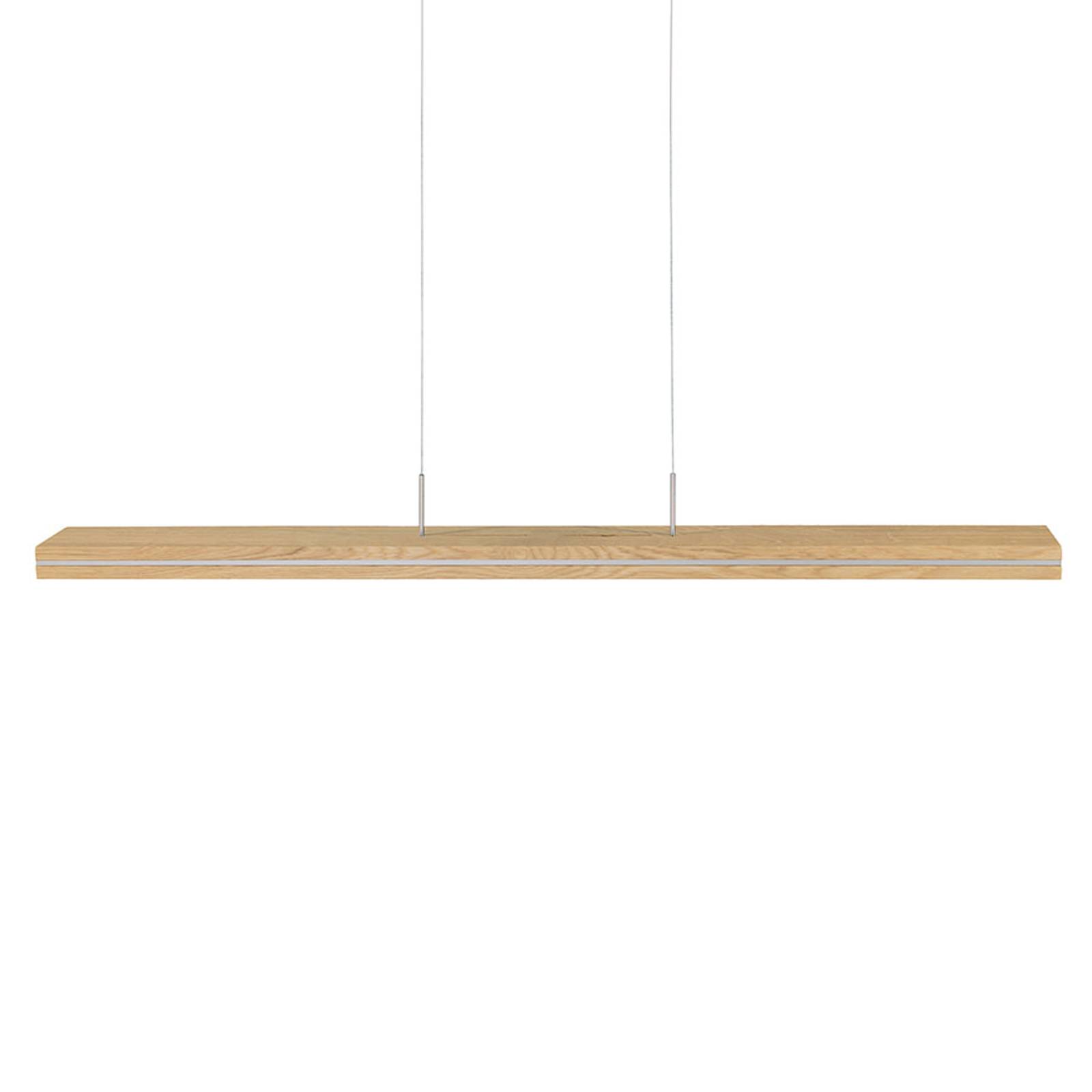 HerzBlut Dana hänglampa, ek natur nickel 130 cm