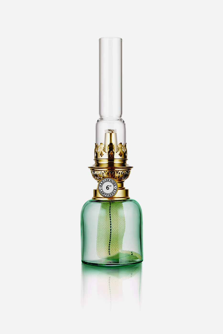 Fotogenlampa Koholmen jadegrön 24cm