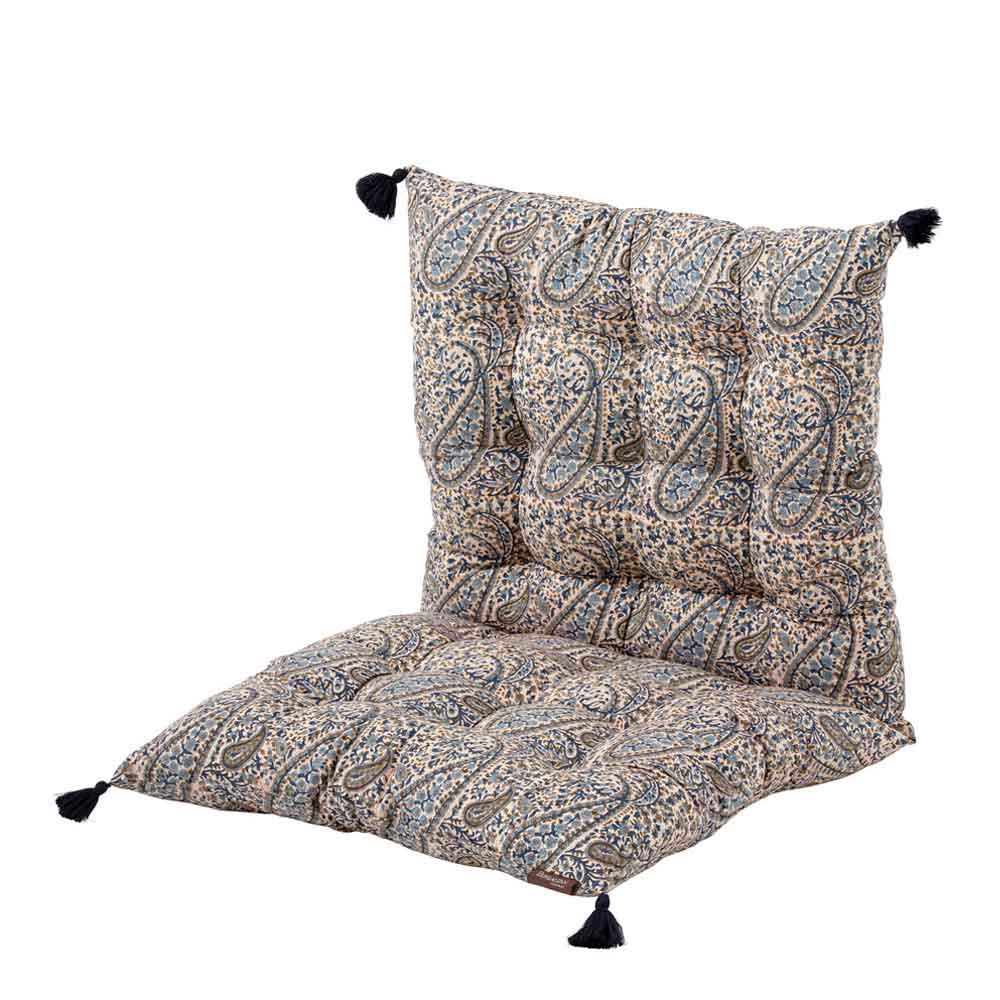 Bungalow - Paisley Sittdyna 50x100x5 cm Blå