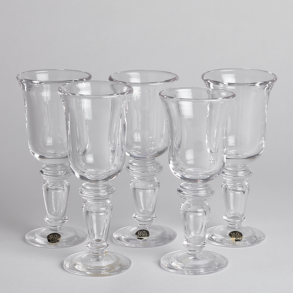 Vintage - SÅLD Portvinsglas Hovmantorp Glasbruk 5 st