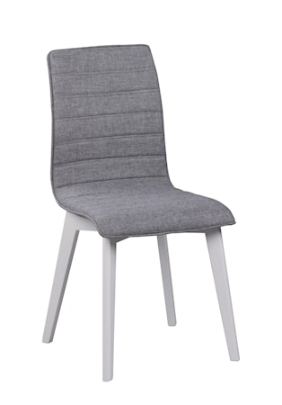 Gracy stol tyg ljusgrå/vitlack
