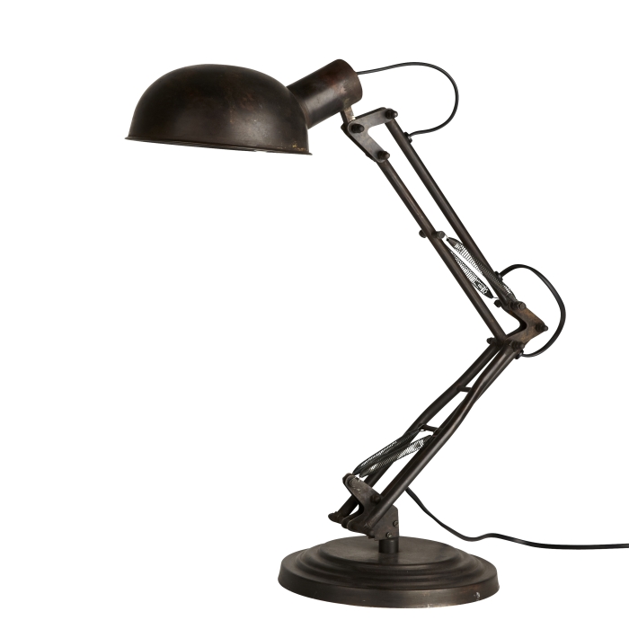 Vintage skrivbordslampa svart, Hubsch