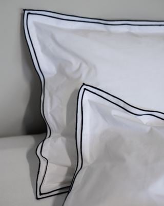 Waldorf påslakanset i percale marinblå
