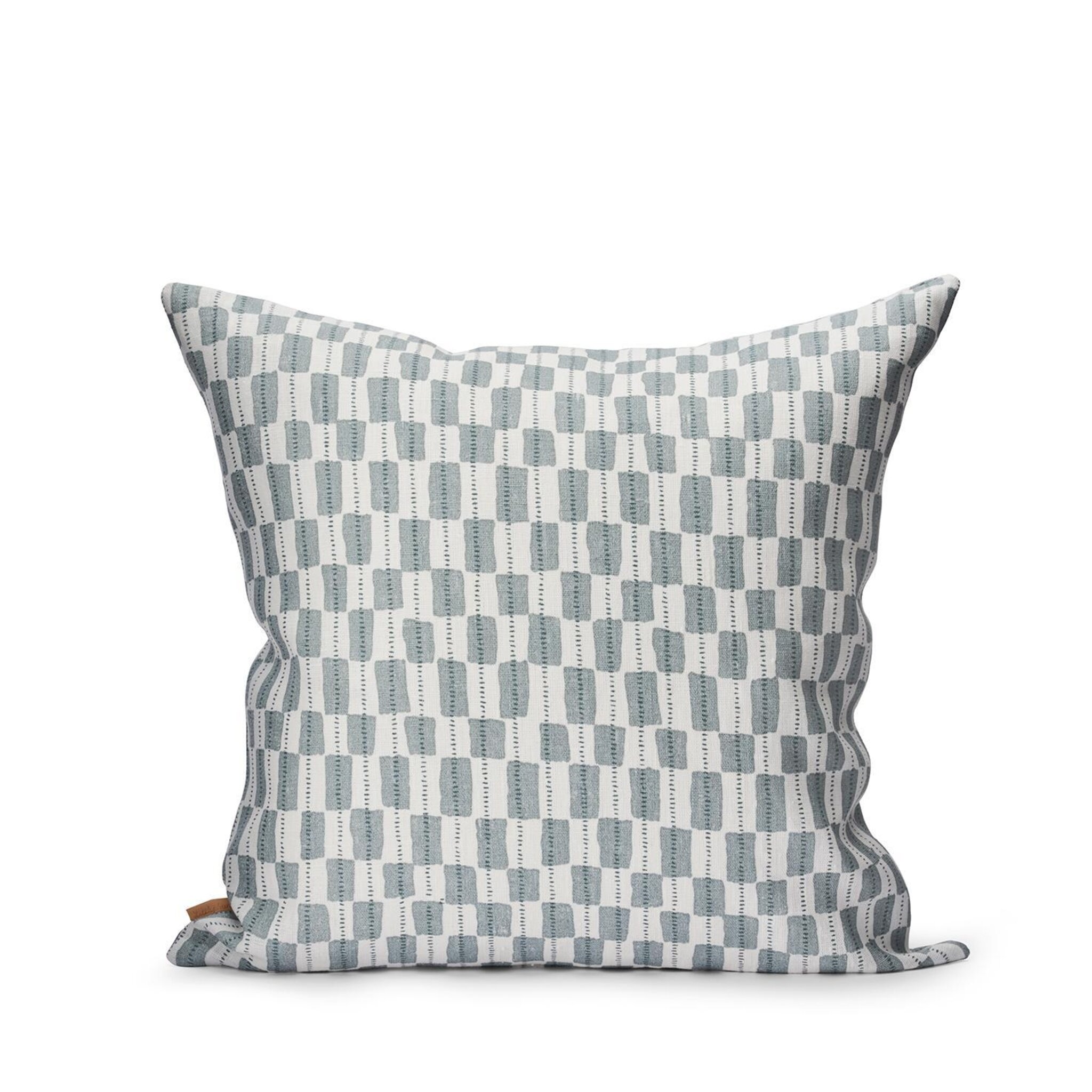 Kuddfodral Linne 50x50cm - Gustav - White/dusty Blue, 50x50 cm