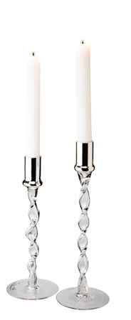Ljusstake 2-pack Kromad Topp 24/27 cm
