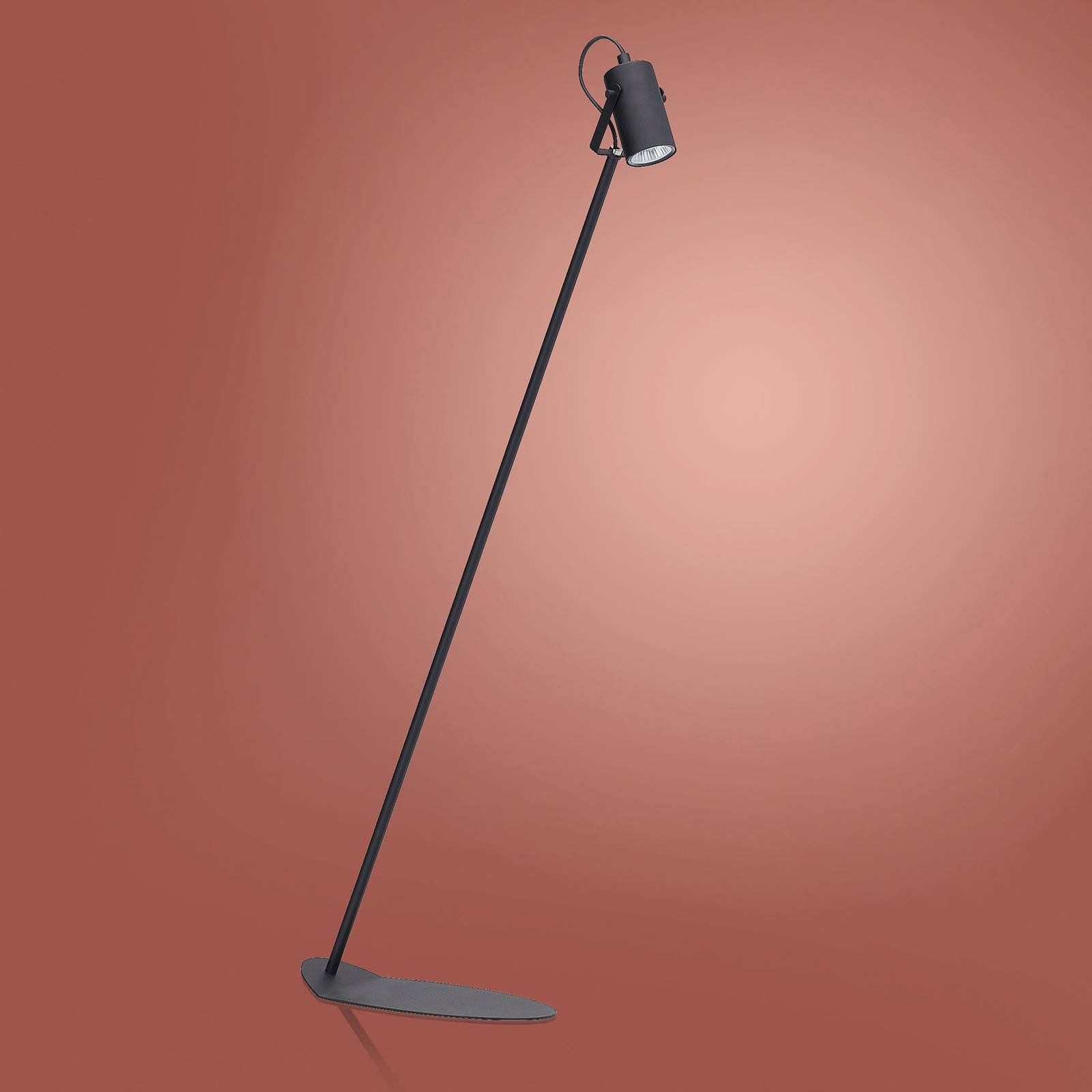 Golvlampa Redo av metall, svart