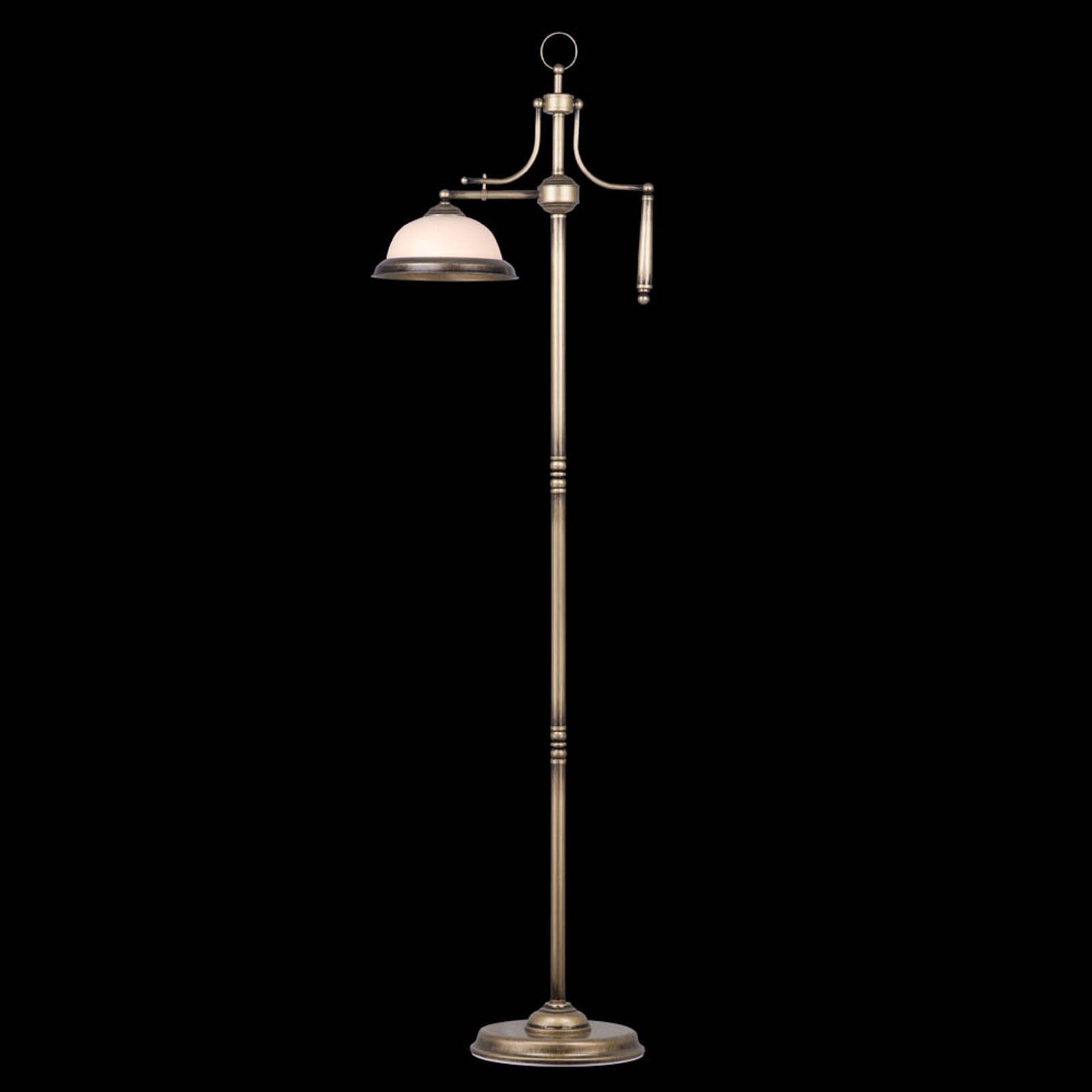 Golvlampa Torio i antik design, handmålad