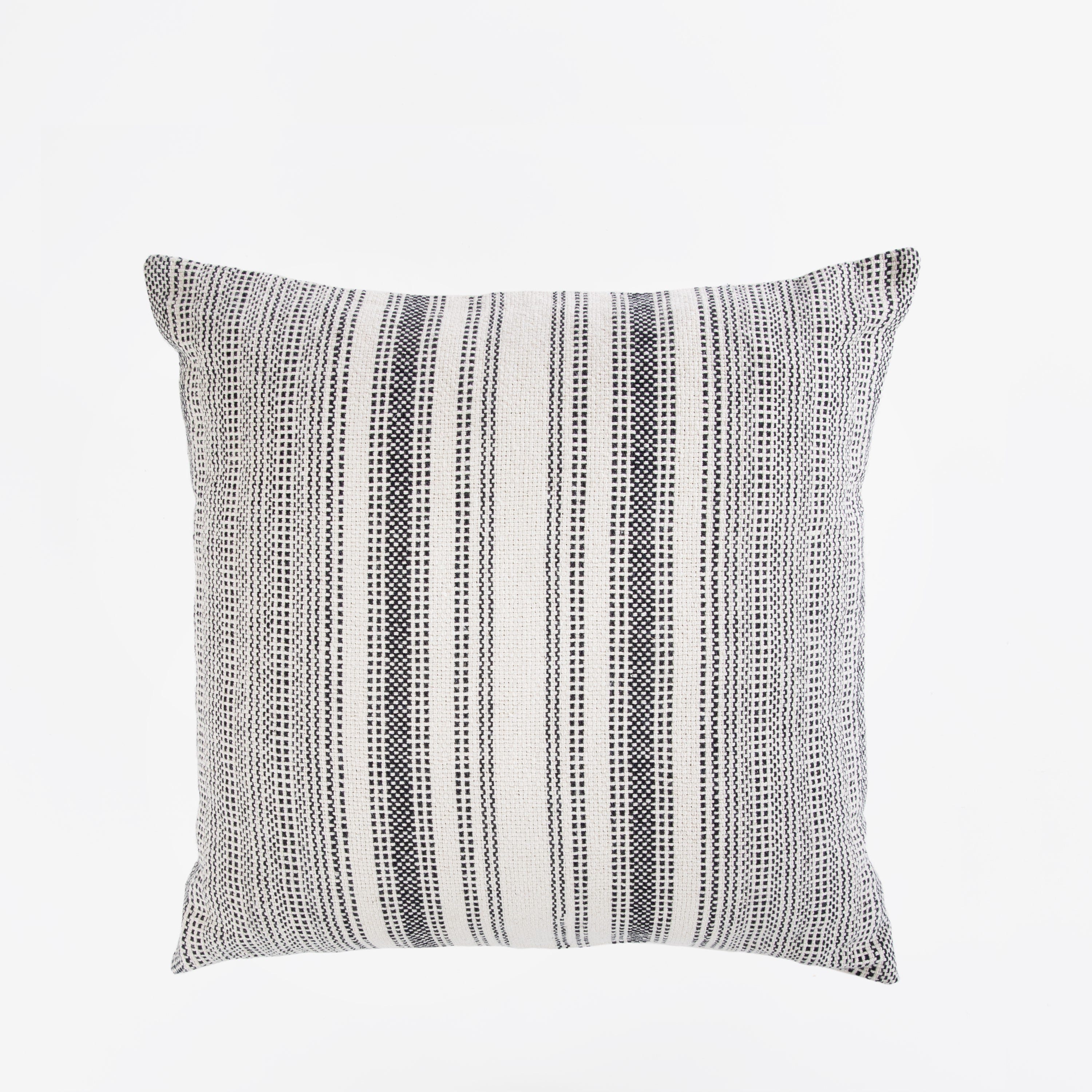Kudde Randig 50x50cm Svart/Offwhite