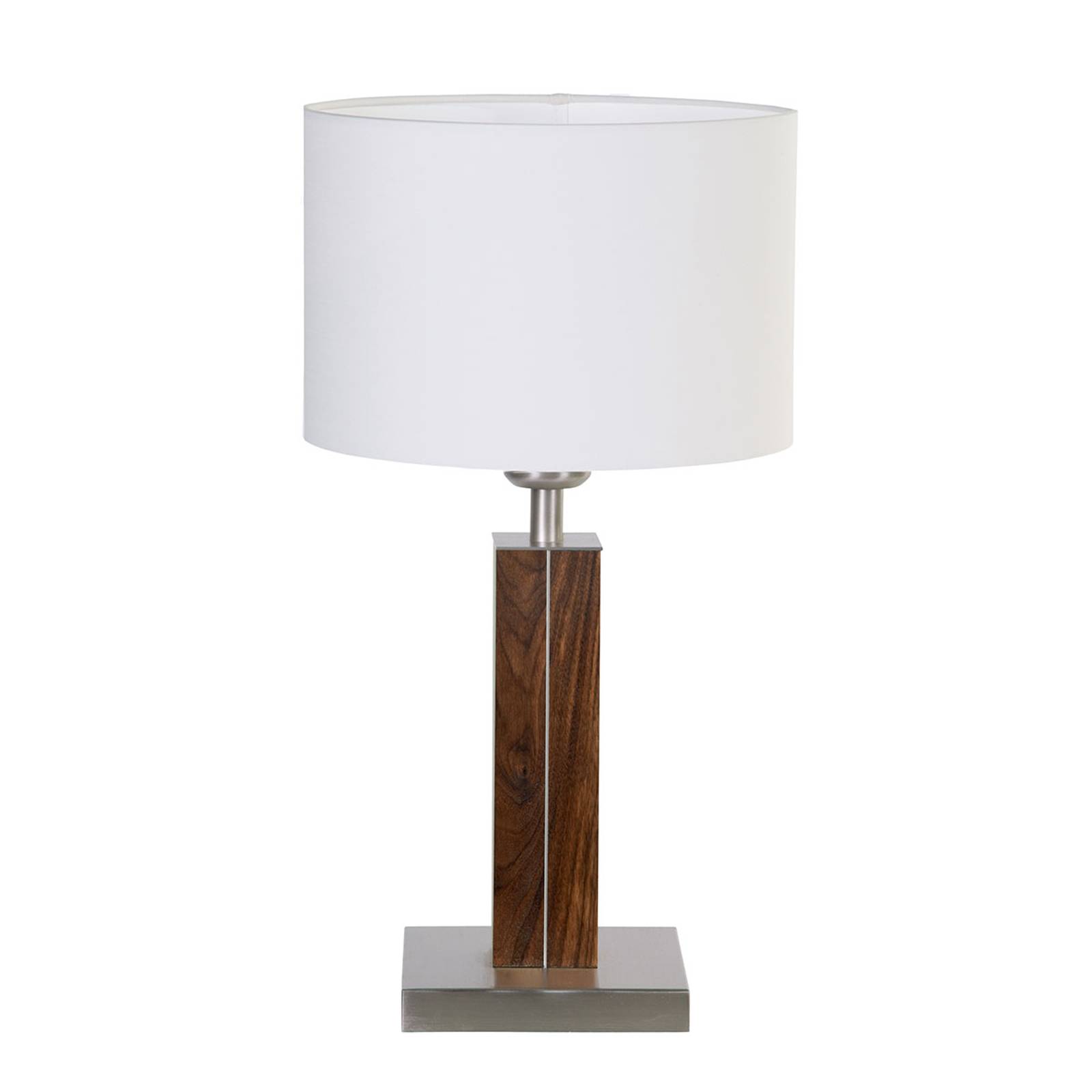 HerzBlut Dana bordslampa med fot i valnötsträ