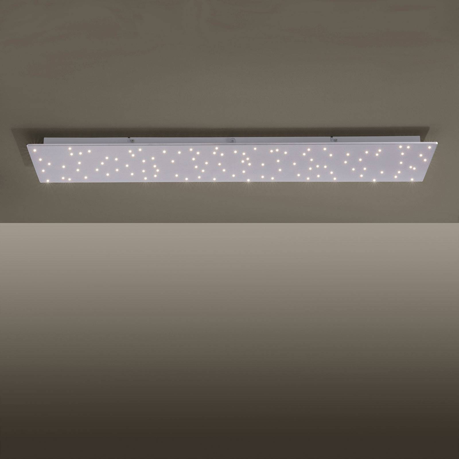 LED-taklampa Sparkle, justerbar vitfärg, 100x25cm