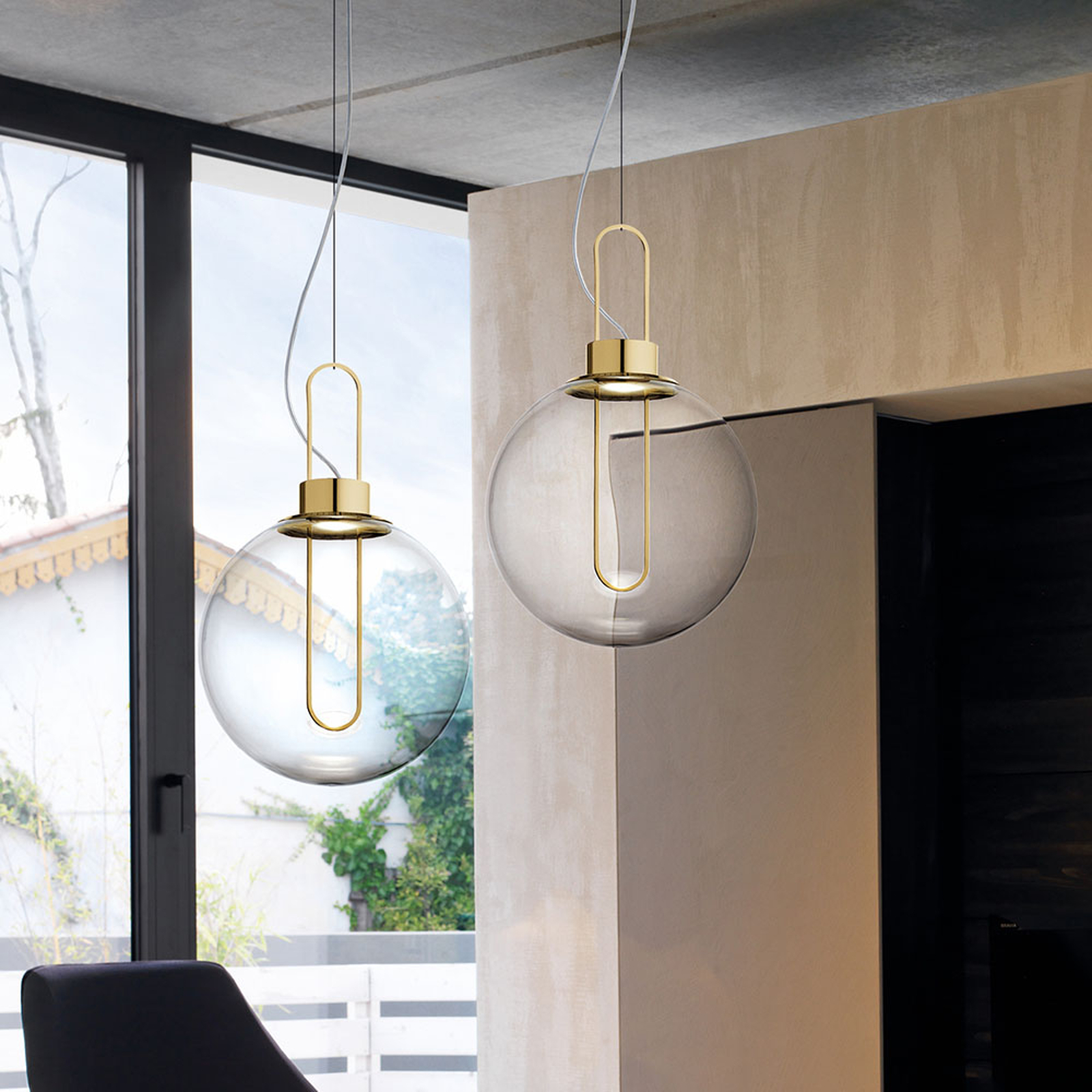 Modo Luce Orb LED-hänglampa, mässing, Ø 40 cm