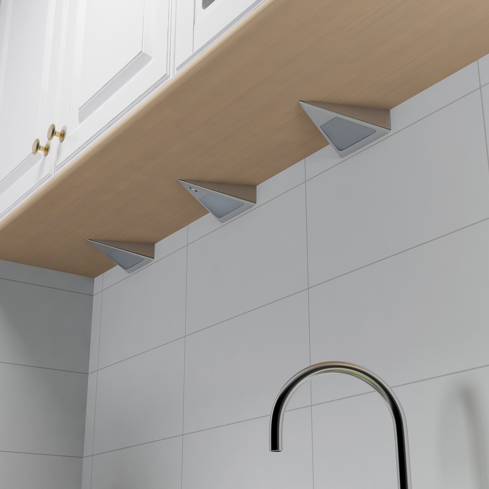 Prios Odia LED-bänklampa, 3 lampor