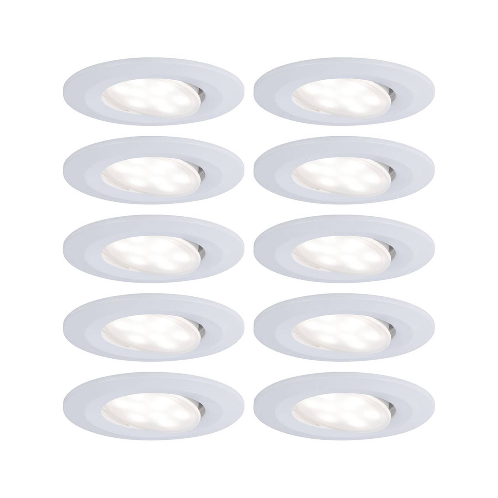 Paulmann LED-inbyggnadsspot Calla 10-pack vit