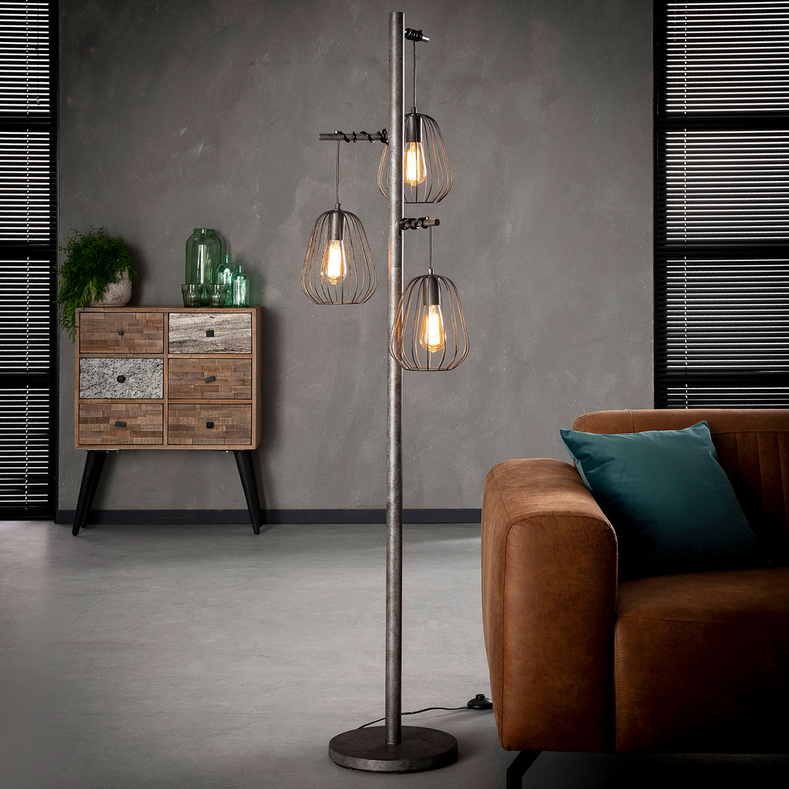 Golvlampa Kooitje, 3 lampor