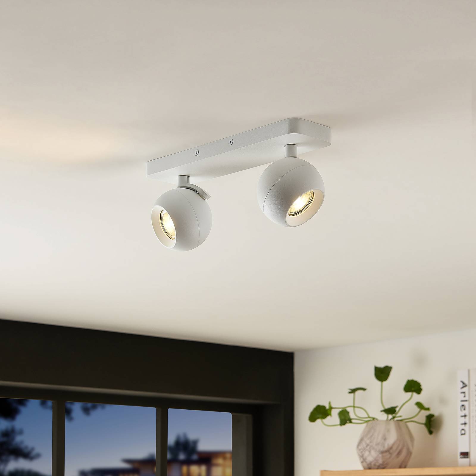 Arcchio Mitella takspotlight 2 lampor vit
