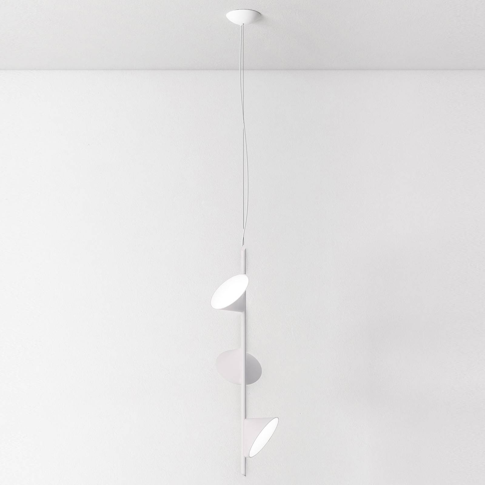 Axolight Orchid LED-hänglampa, 3 lampor vit