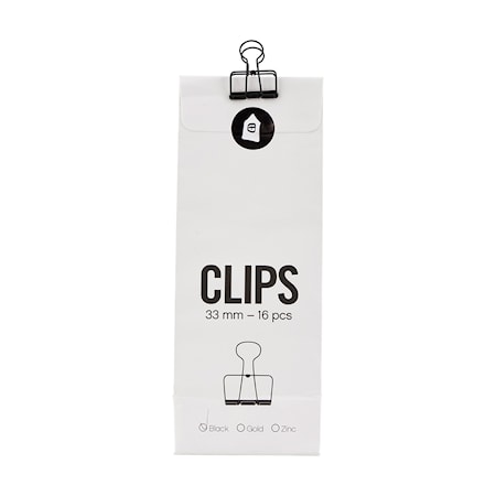 Wire Klämma Svart 16-pack 3,3 cm Svart