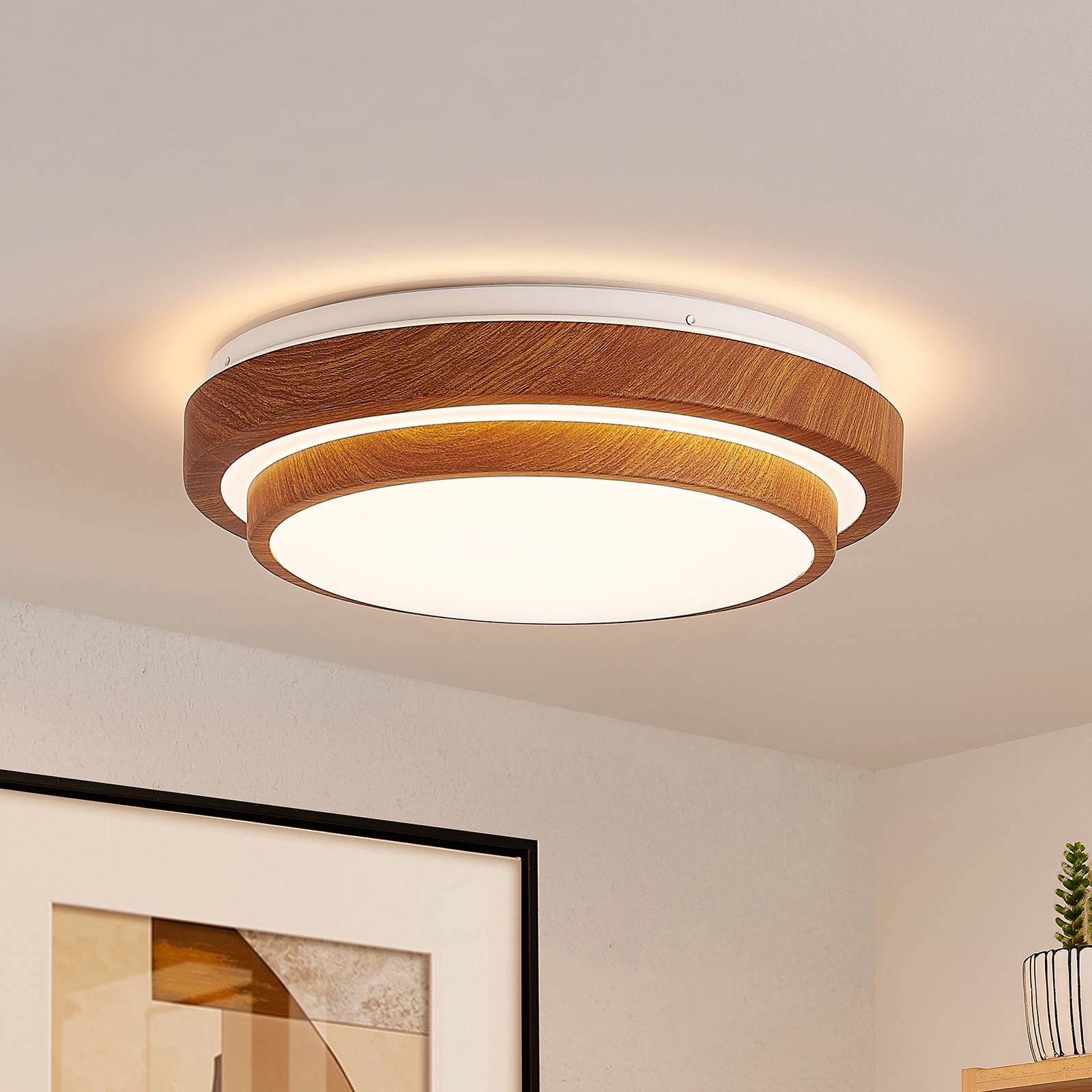 Lindby Vaako LED-taklampa, rund, 34 cm