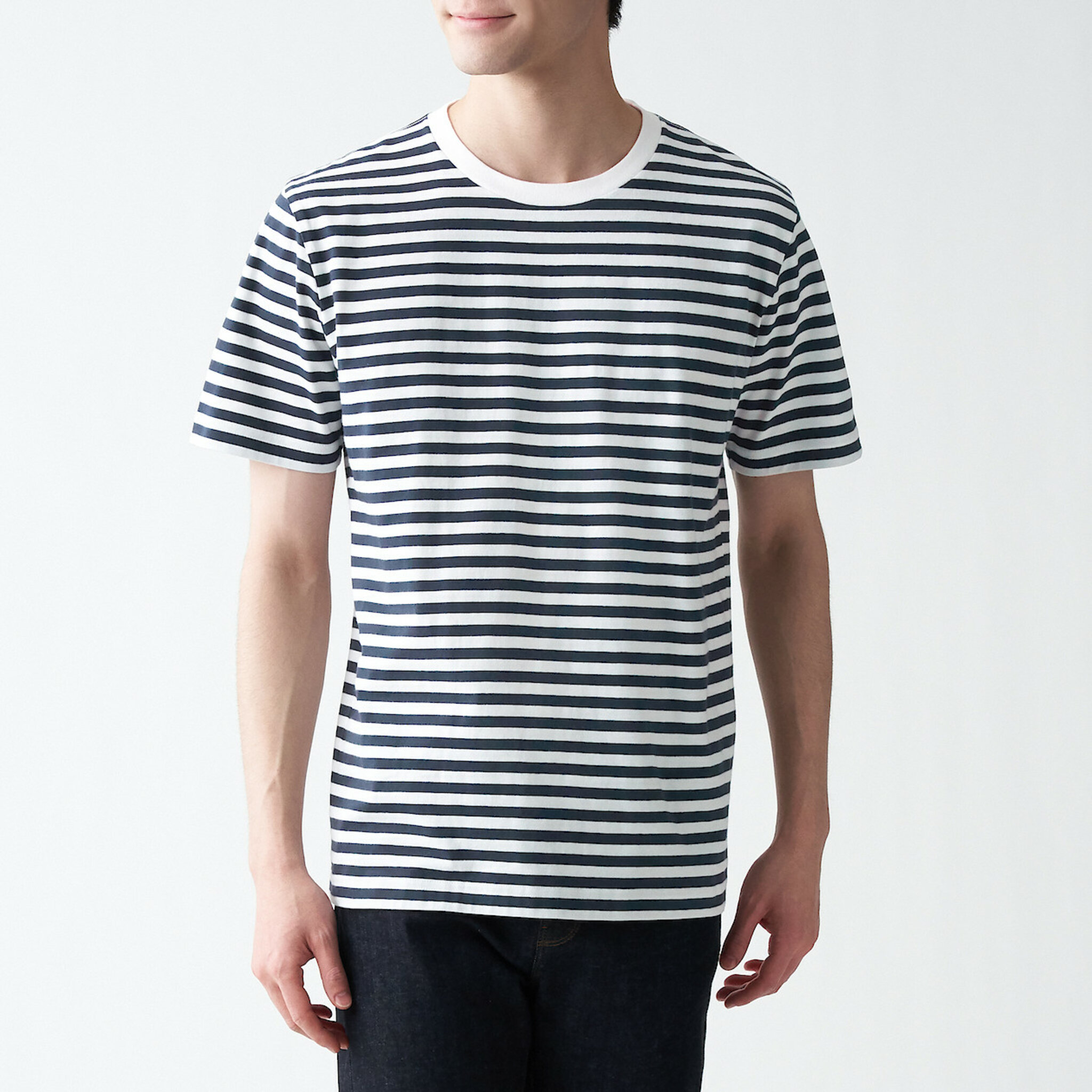 Randig T-shirt I Indisk Bomull