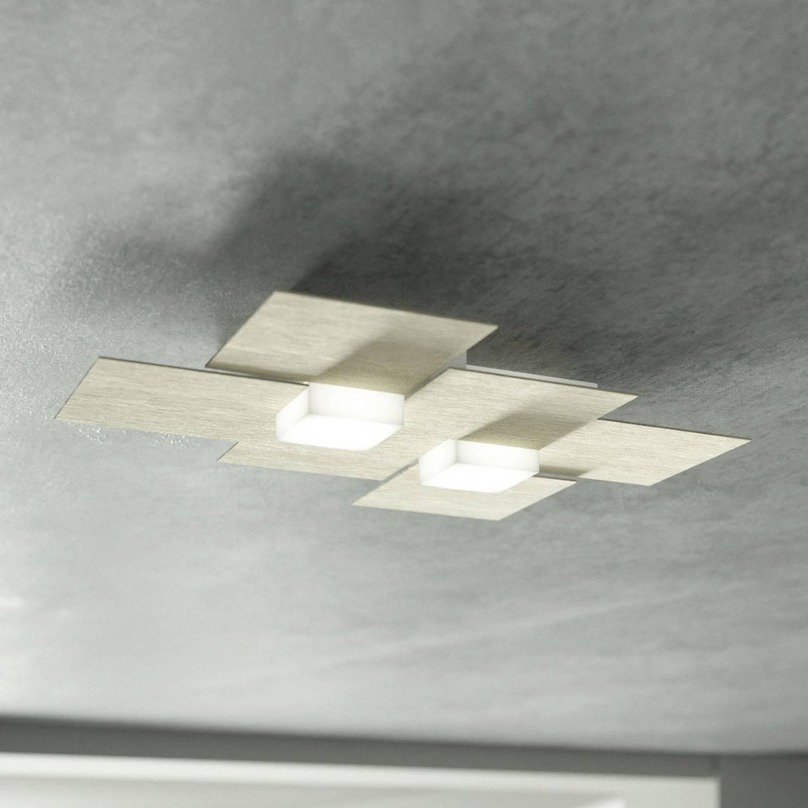 GROSSMANN Creo LED-taklampa 2 ljuskällor champagne