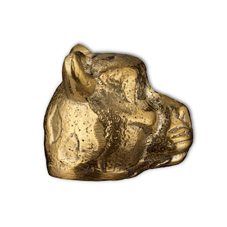 Knopp Panter Mässing