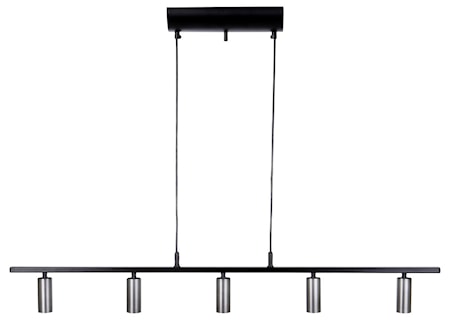 Cato LED 5-Skena Svart/Oxidgrå