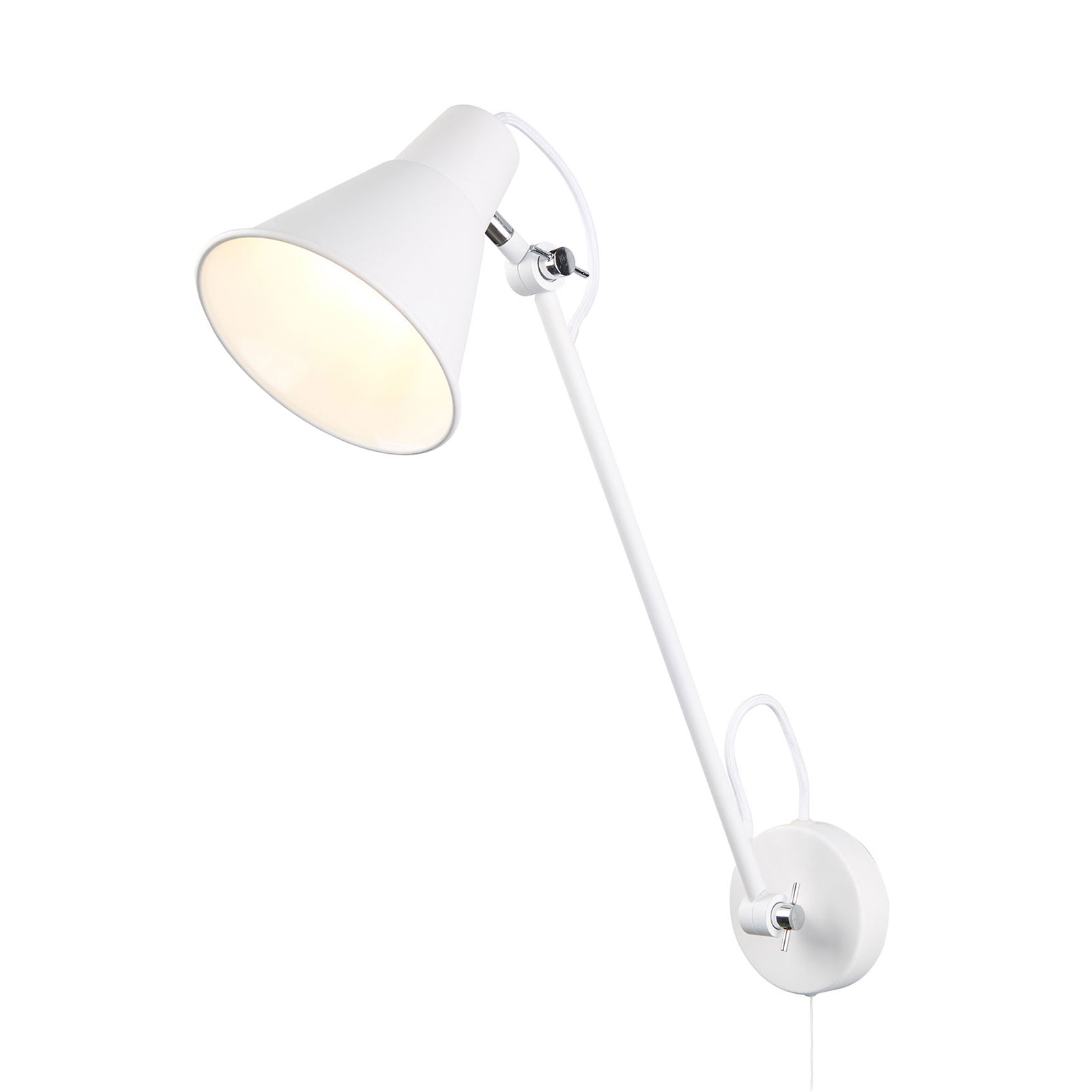Vägglampa 6302 av metall, vit-krom