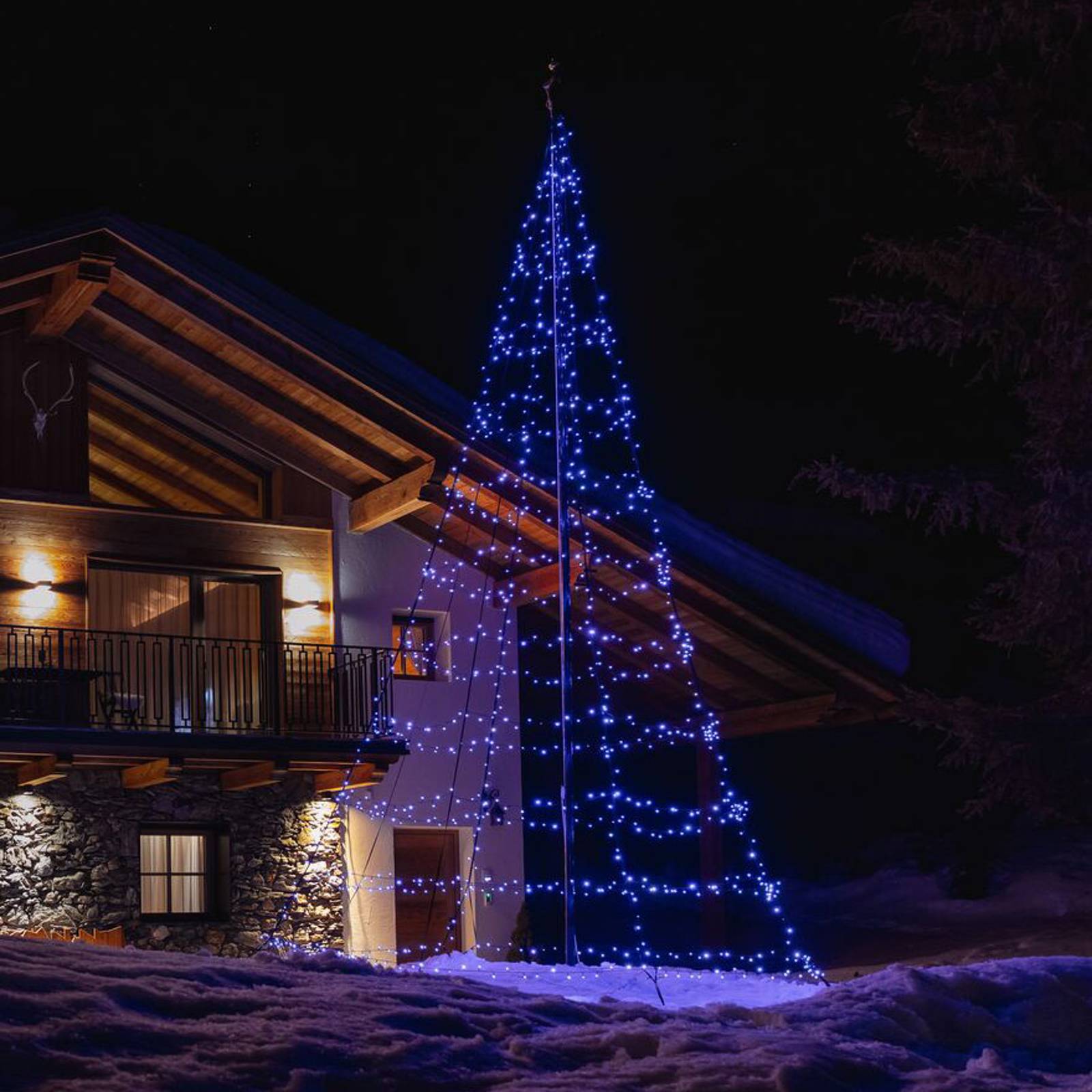 Twinkly Light Tree för utomhus, RGBW, höjd 600 cm