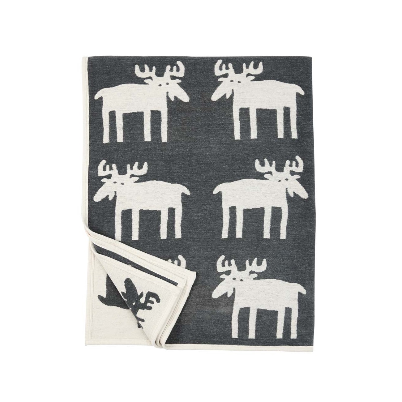 Grå bomullsfilt MOOSE organisk, Klippan Yllefabrik