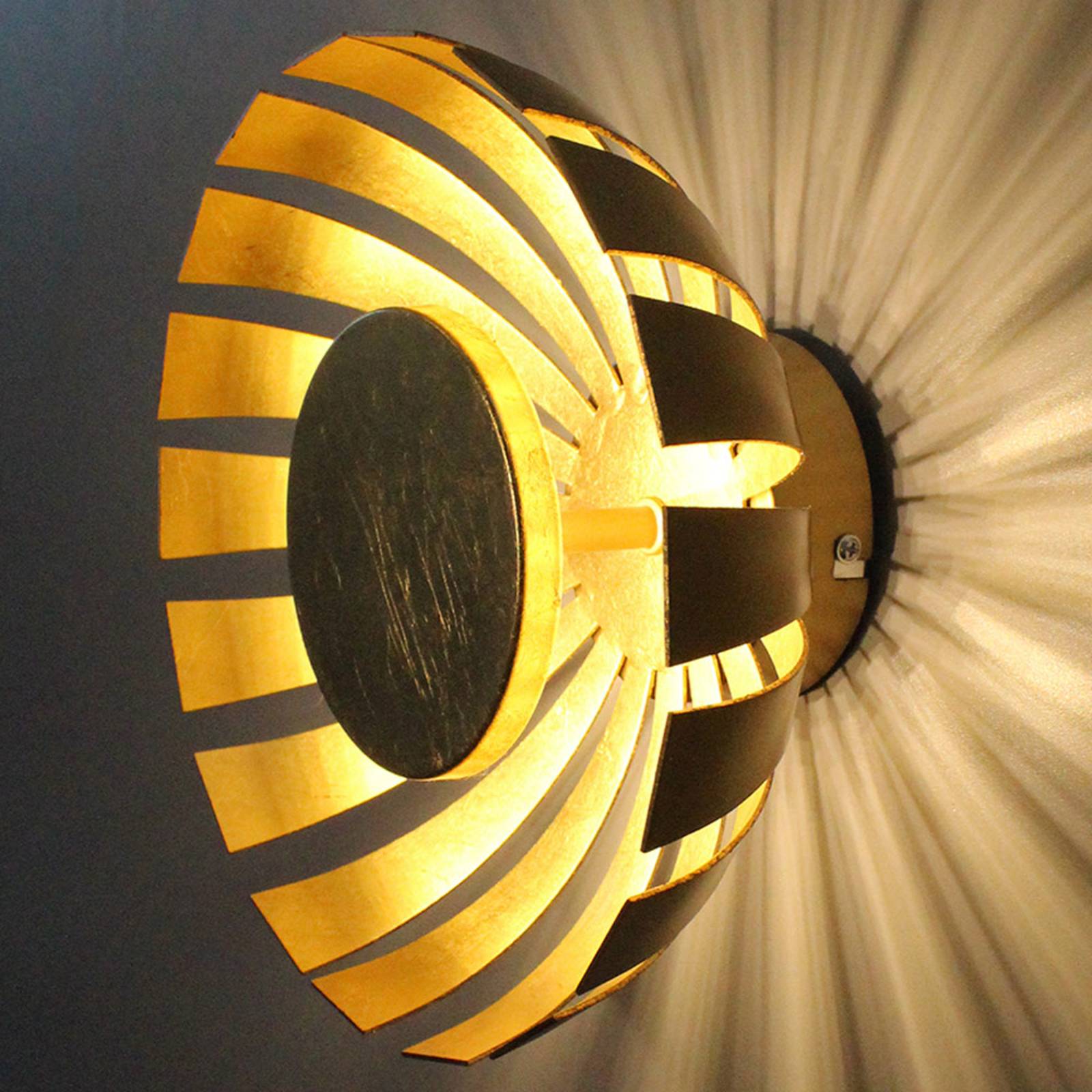 LED-vägglampa Flare Large, guld
