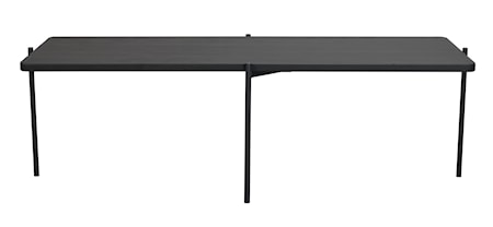 Shelton soffbord 145x60 svart ask/svart metall