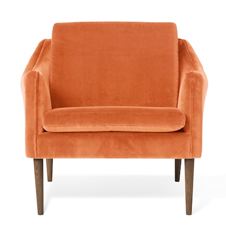 Mr. Olsen Lounge Chair Rusty Rose Sammet Smoked Ek