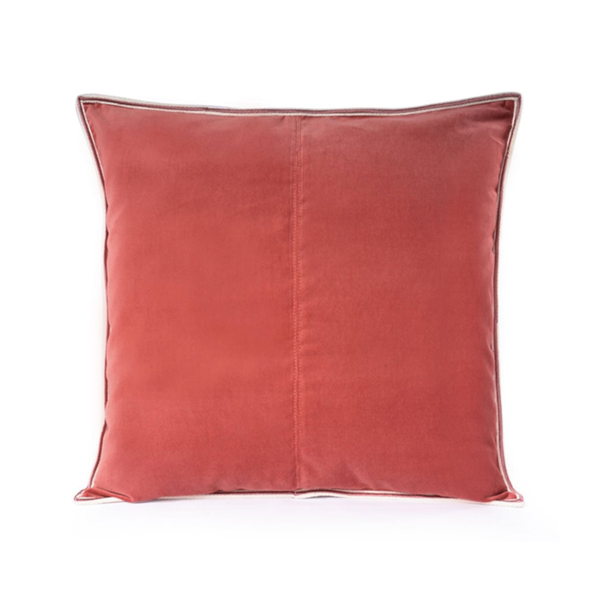 Kuddfodral Persimmon Striped Edge Velvet 50x50, 50X50
