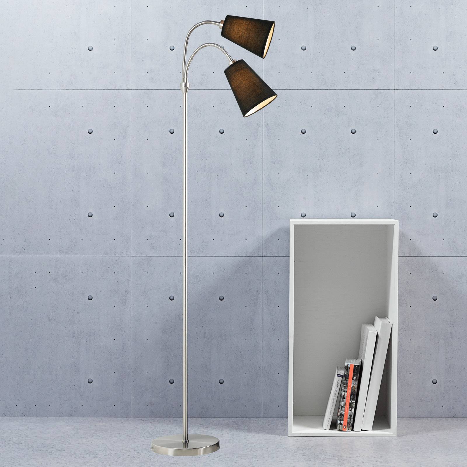 Tvådelad golvlampa Lelio med flexarmar