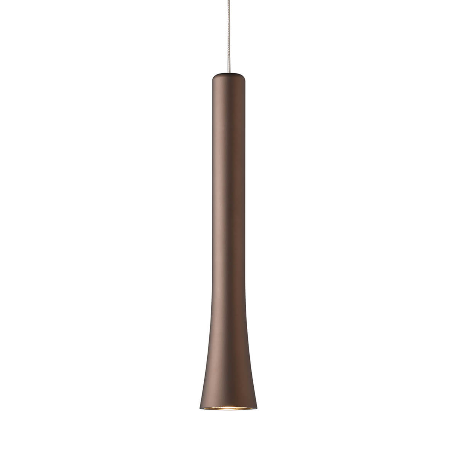 Elegant formad LED-pendellampa Rio – brun