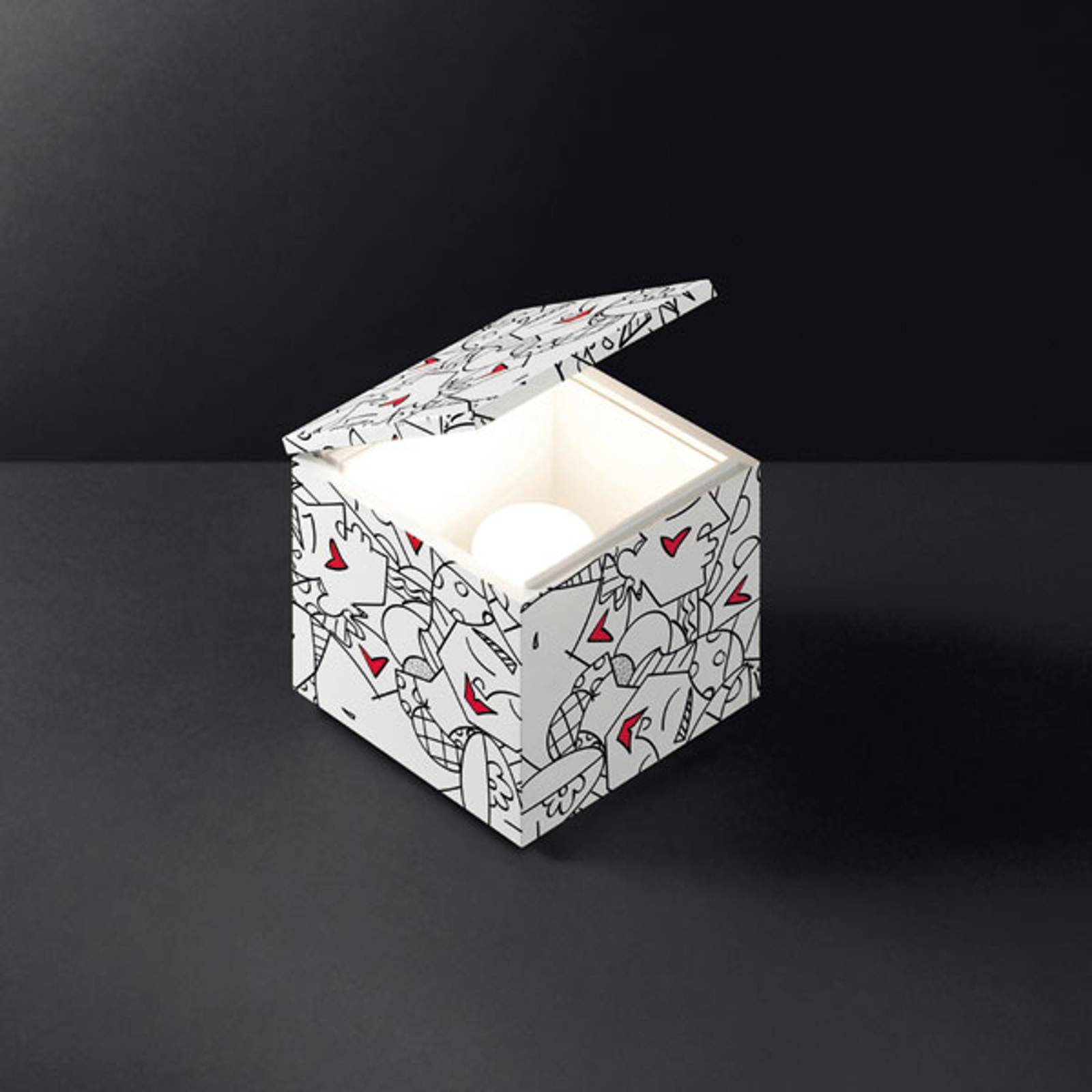 Cini&Nils Cuboluce LED-bordslampa Britto white
