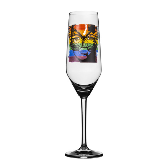 Carolina Gynning - Champagneglas Golden Butterfly HBTQ 30 cl Klar