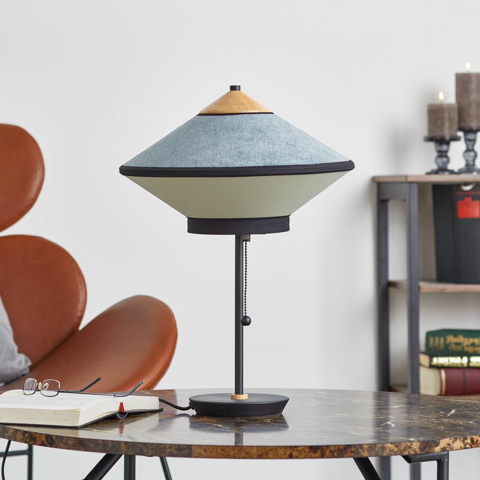Forestier Cymbal S bordslampa, havsblå