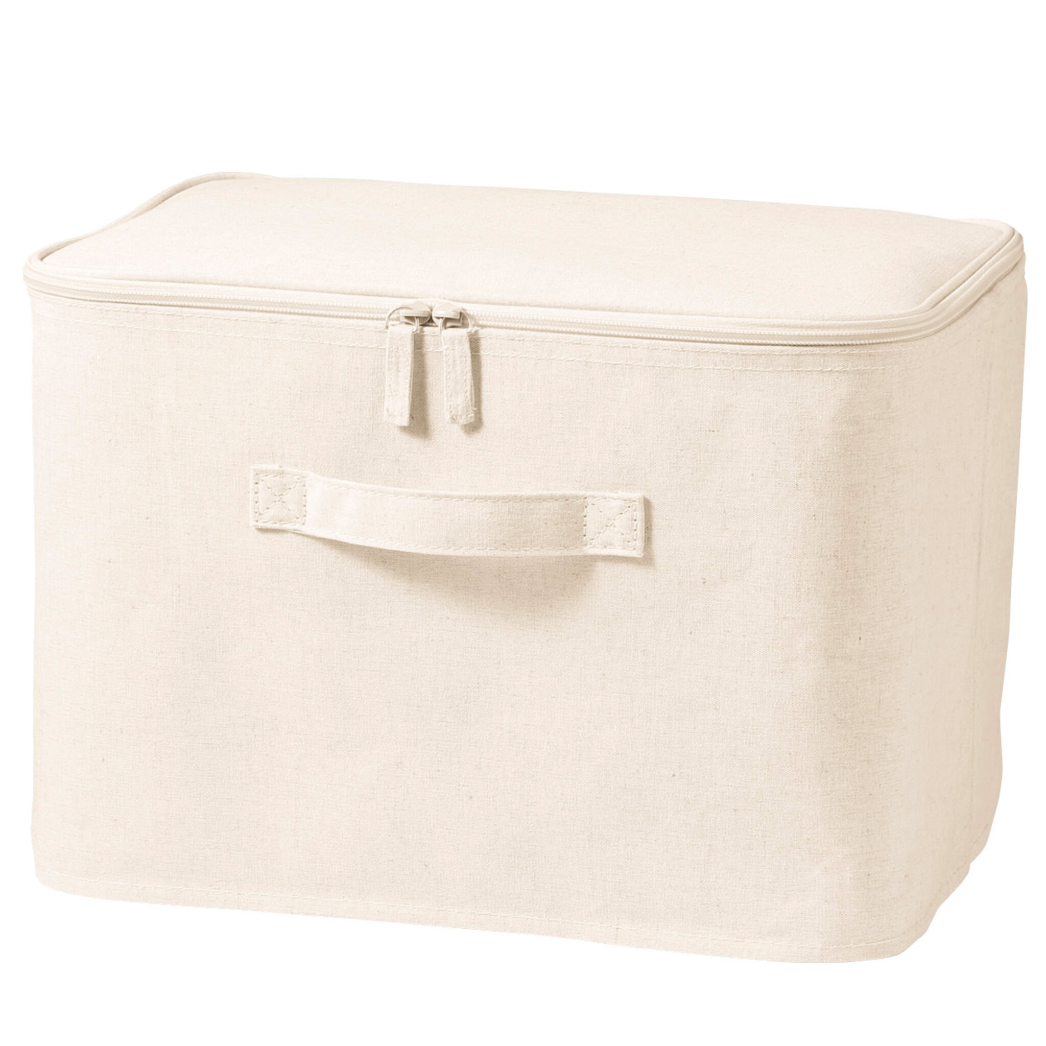 Förvaring Med Dragkedja I Bomullslinne 37x26x26cm, 37x26x26 cm