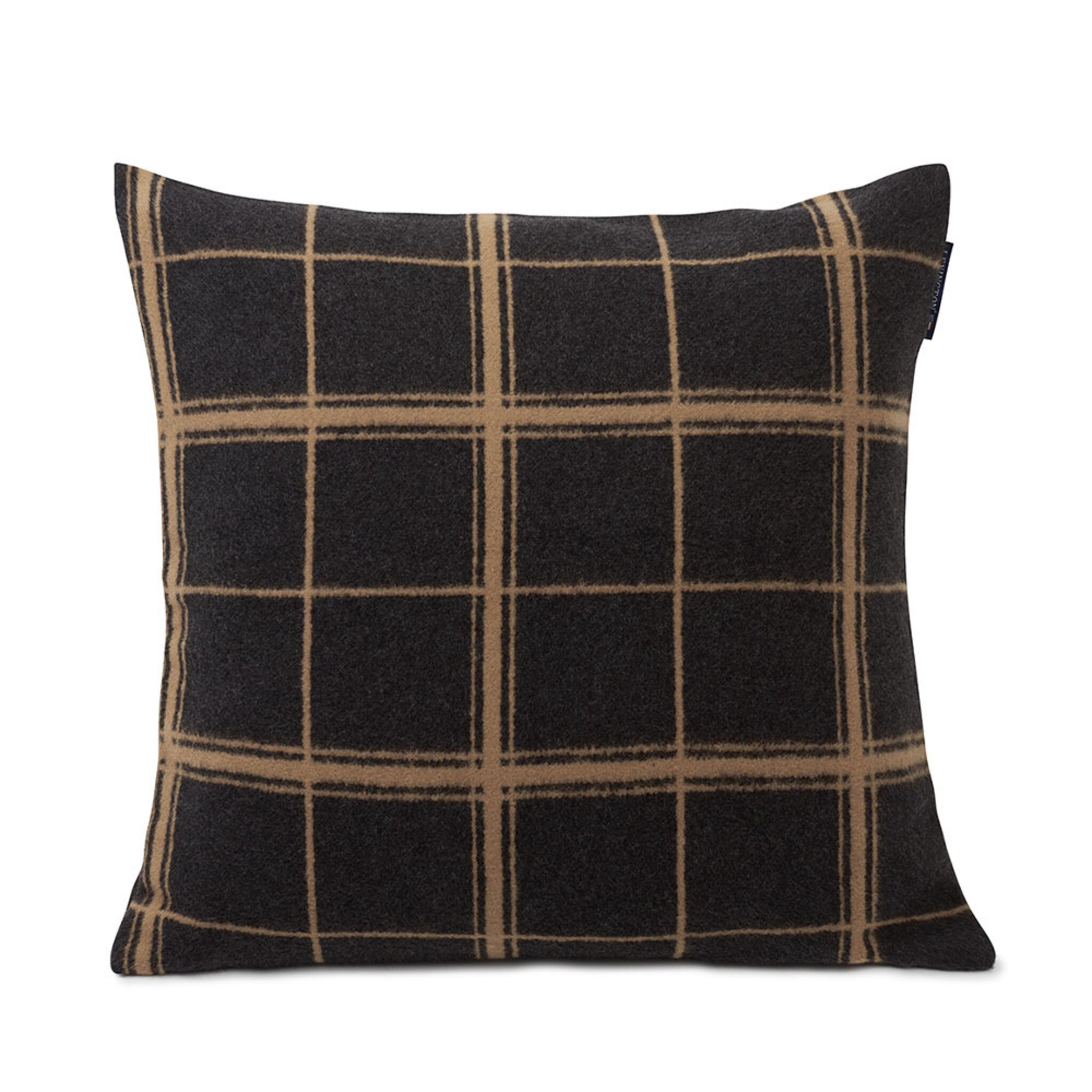 Sham Checked Brushed Organic Cotton Pillow, 50X50