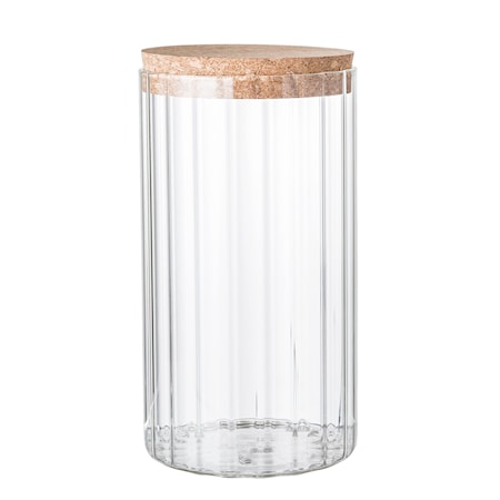 Burk med lock Clear Ø11x21 cm