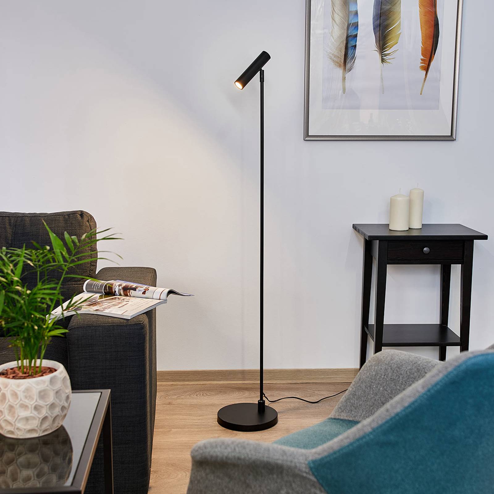 LED-golvlampa Arletta svart