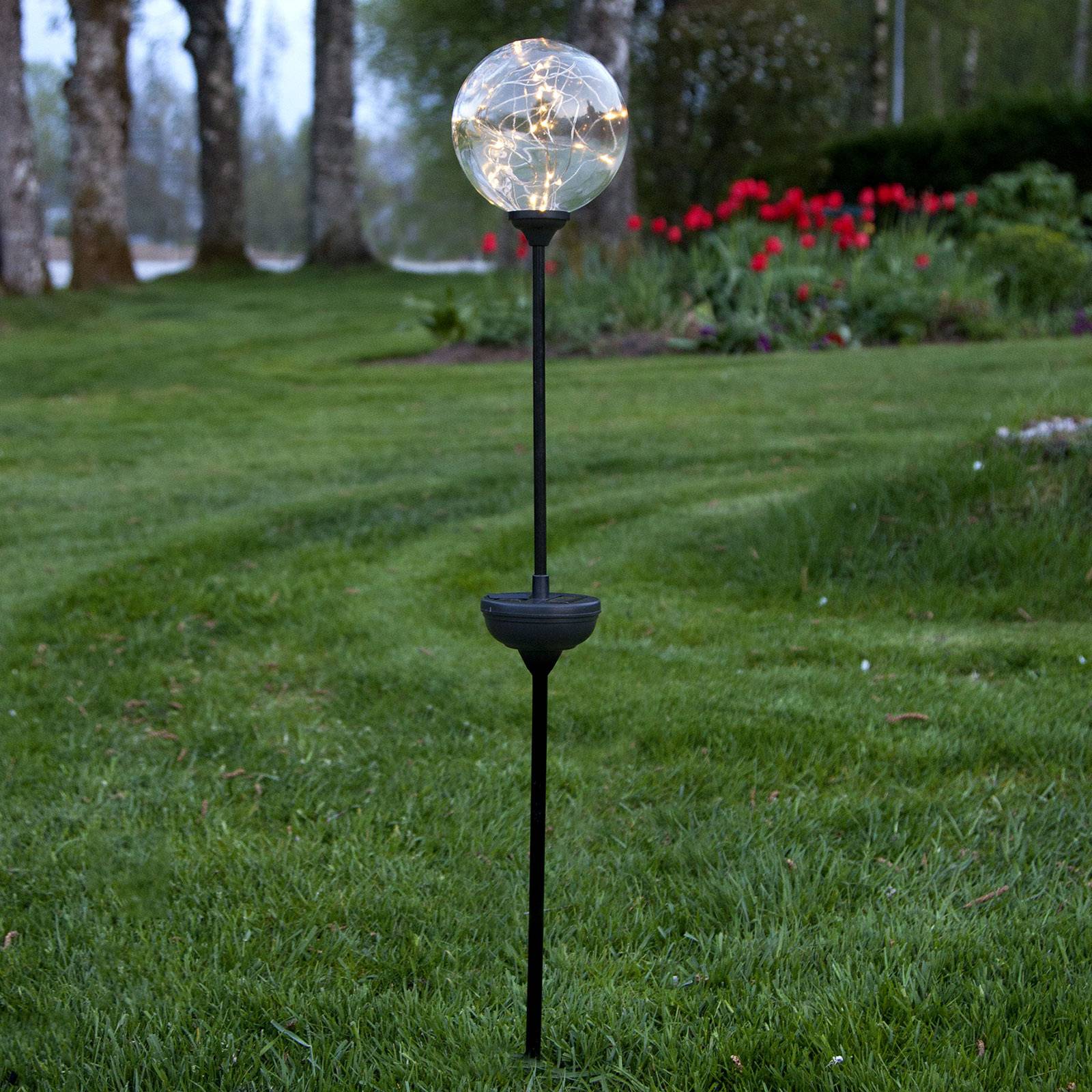 LED-solcellslampa Glory, markspett
