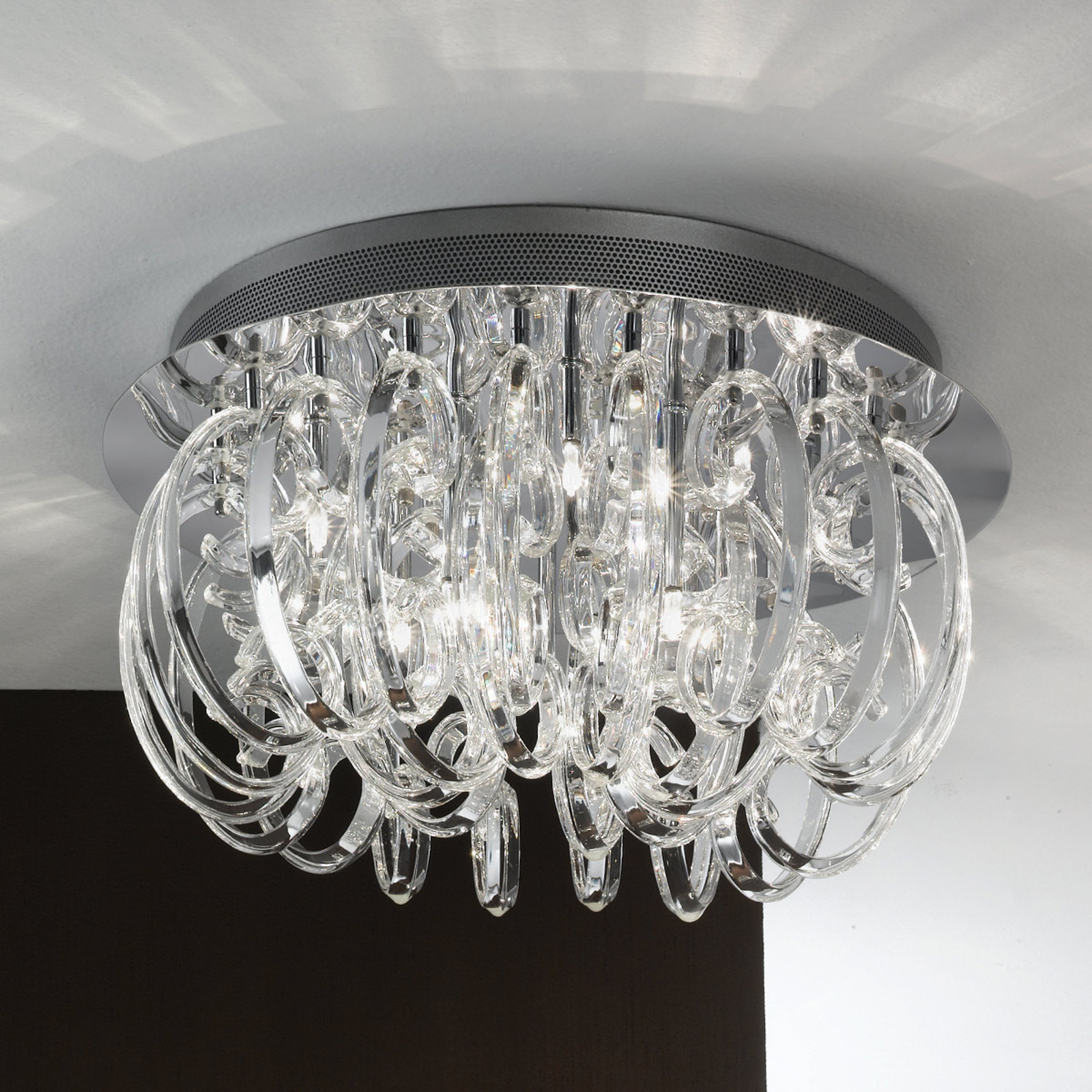 Konstfull glas-taklampa Farina