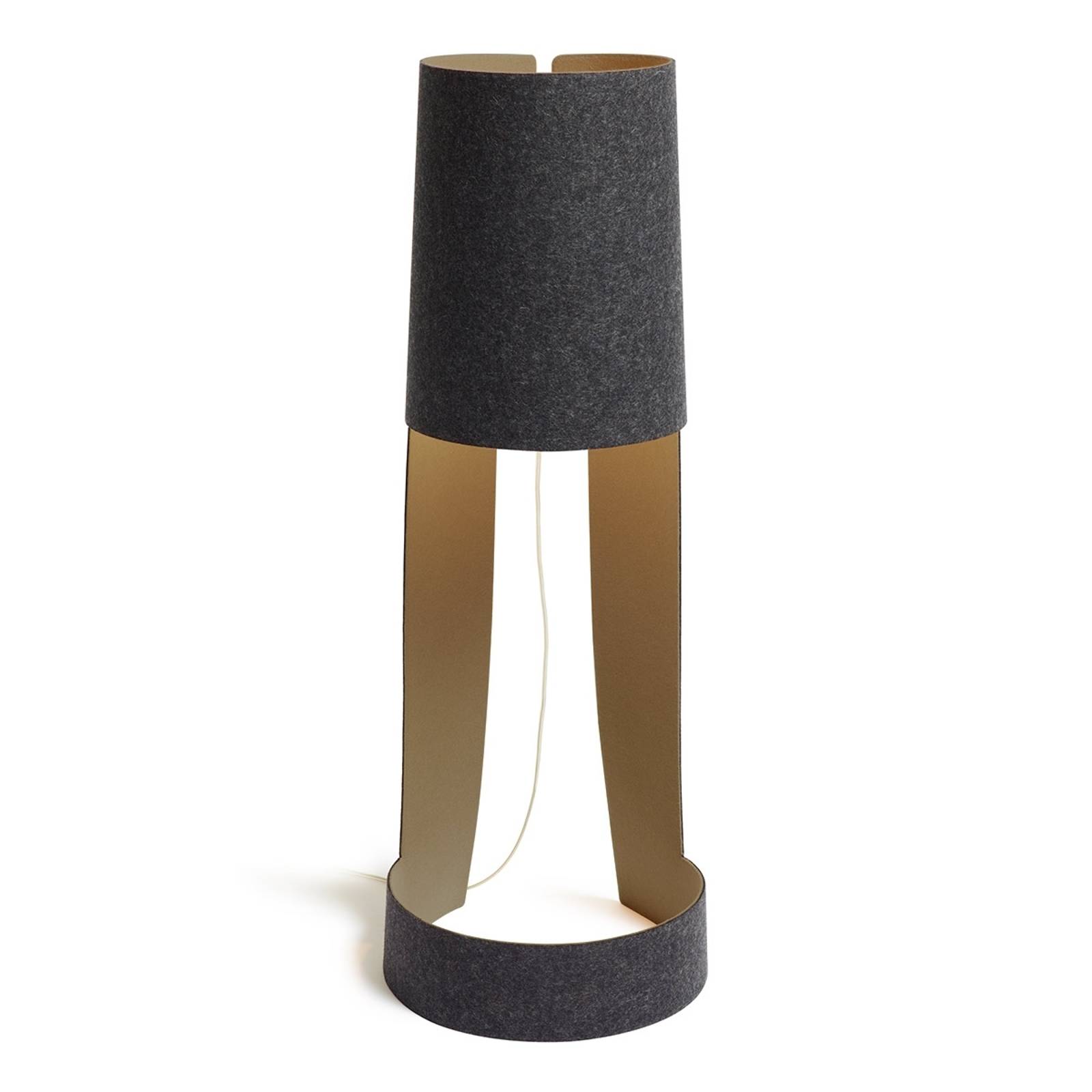 Liten designgolvlampa Mia XL grafit-sten